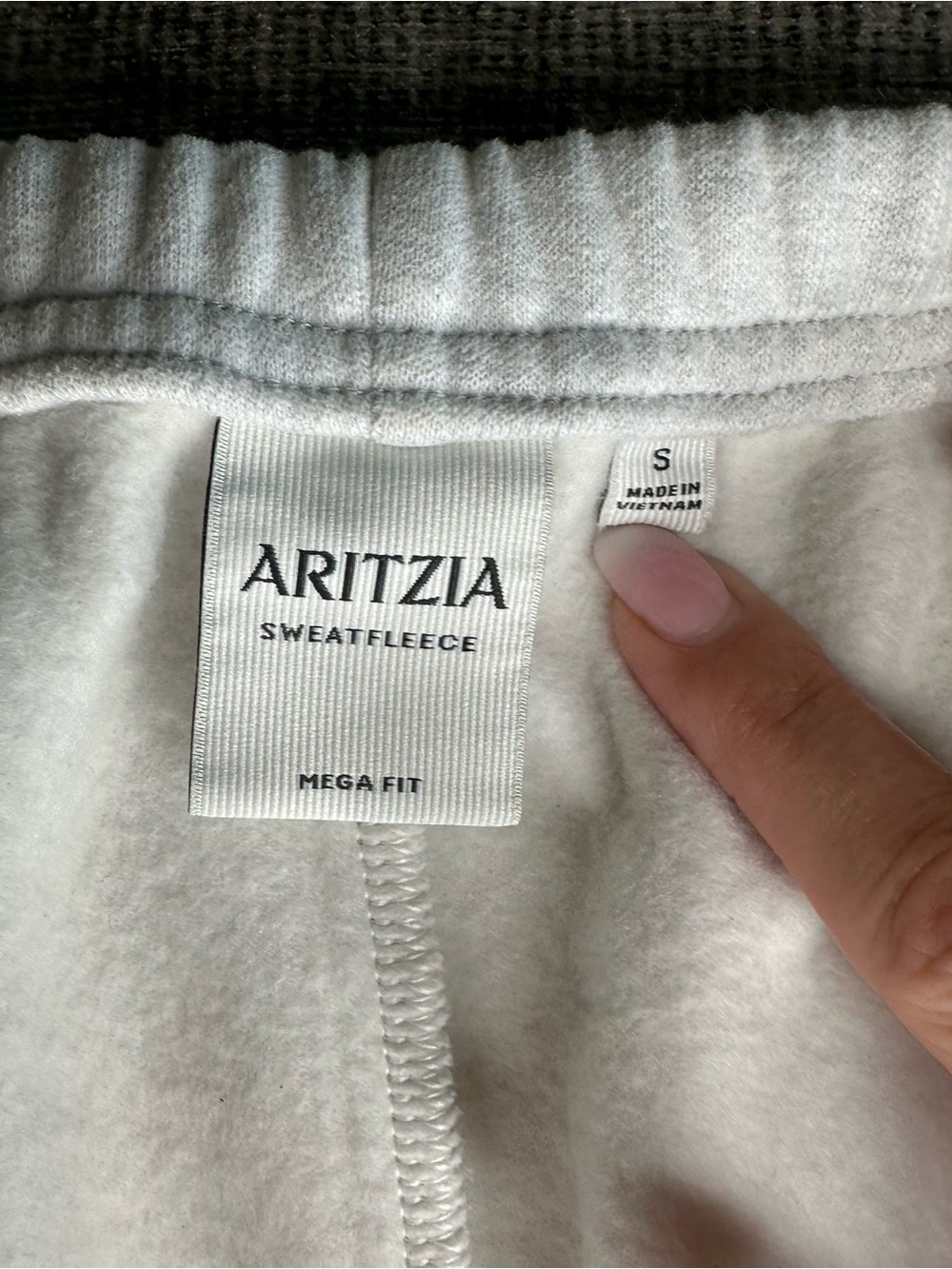 Aritzia Sweatfleece Mega Fit Sweatpants S Heather Gray Wide Leg Cozy Fleece Wome - Picture 5 of 9